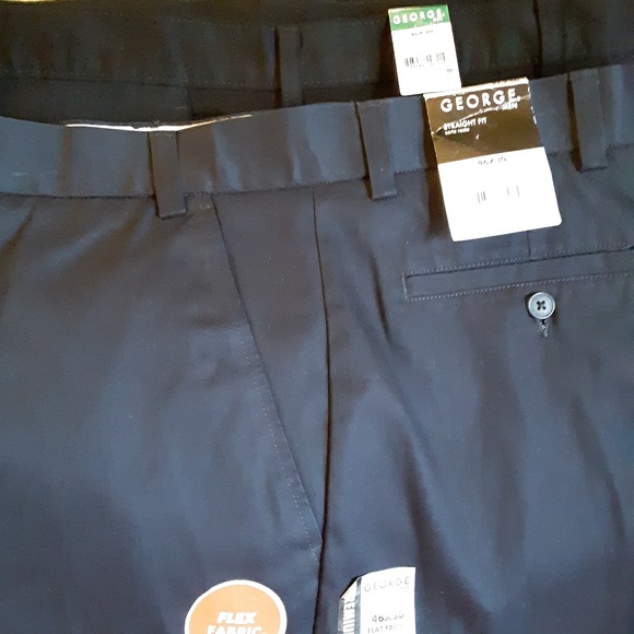 George Other - 2 Prs. 46x30 Flat Front, Straight Fit Pants NWT 🎉⭐️🎊Host Pick! 10/21🎊⭐️